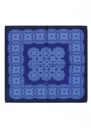 Шелковый платок STEFANO RICCI. Цвет: синий
