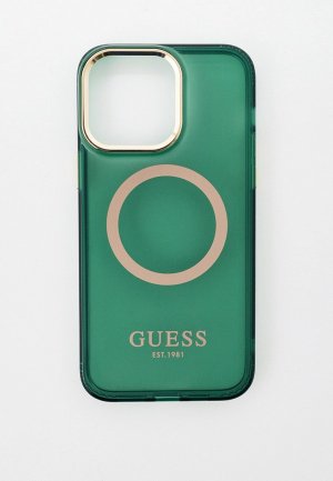 Чехол для iPhone Guess 14 Pro Max с MagSafe. Цвет: зеленый