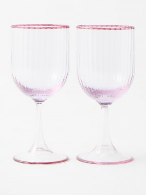 Набор из двух бокалов для белого вина. , розовый Aquazzura Casa