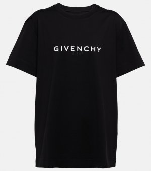 Футболка из хлопкового джерси с логотипом GIVENCHY, черный Givenchy