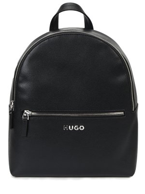 Рюкзак из экокожи HUGO. Цвет: черный