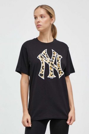 Хлопковая футболка MLB New York Yankees , черный 47brand