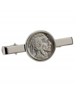 Зажим для галстука в виде никелевой монеты Buffalo American Coin Treasures