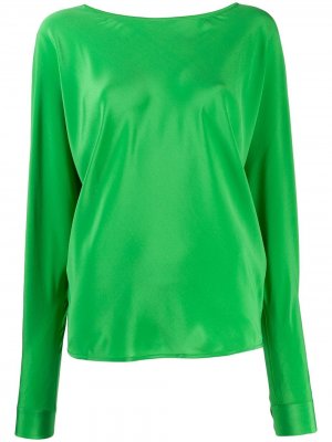 Блузка с вырезом-лодочкой Indress. Цвет: зеленый