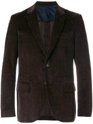 Классический приталенный пиджак Mp Massimo Piombo. Цвет: коричневый