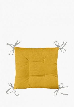 Подушка на стул Унисон 40х40 см. Цвет: желтый