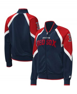 Женская темно-синяя спортивная куртка с молнией во всю длину реглан Boston Red Sox Touchdown , темно-синий Starter