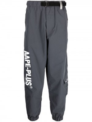 Спортивные брюки с логотипом AAPE BY *A BATHING APE®. Цвет: серый