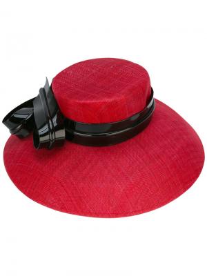 Шляпа с бантом Philip Treacy. Цвет: красный