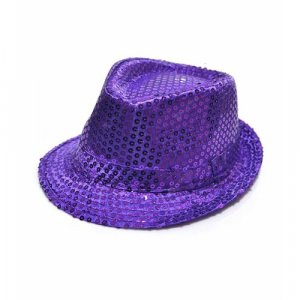 Шляпа с пайетками карнавальная, Фиолетовая СмеХторг. Цвет: фиолетовый