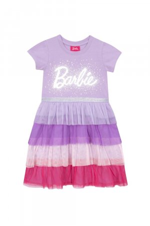 Платье из тюля с короткими рукавами , фиолетовый Barbie