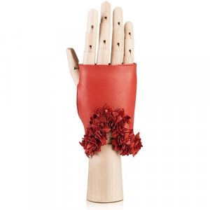 Перчатки, размер 6.5, коралловый ELEGANZZA. Цвет: коралловый