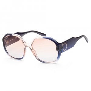 Ferragamo Women s SF943S 6018083 Модные солнцезащитные очки 60 мм с градиентом серой розы серо-розового цвета Salvatore