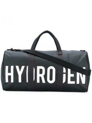 Большая дорожная сумка с логотипом Hydrogen. Цвет: чёрный