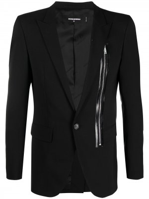 Пиджак с молнией Dsquared2. Цвет: черный
