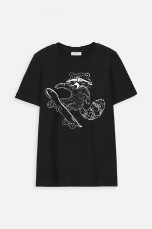 Хлопковая футболка для детей , черный Coccodrillo
