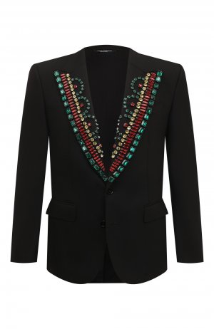 Шерстяной пиджак Dolce & Gabbana. Цвет: чёрный