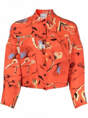 Floral-print cropped blouse Alysi. Цвет: оранжевый