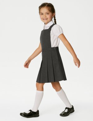 Школьный сарафан со складками для девочек (2–12 лет) , серый Marks & Spencer