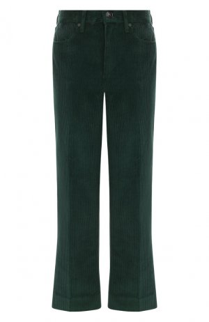 Укороченные вельветовые брюки Rag&Bone. Цвет: зеленый