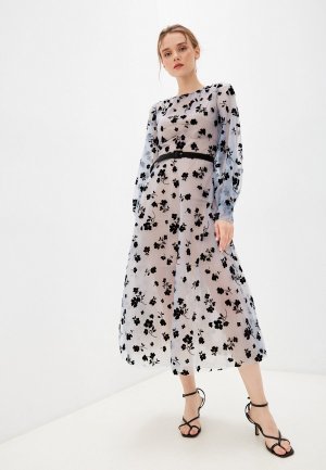Платье Rich & Naked Roxie midi dress. Цвет: голубой