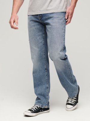 Винтажные прямые джинсы из органического хлопка , средний синий Superdry