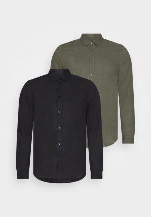 Рубашка LINEN MIX 2 PACK , цвет black/olive Pier One