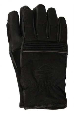 Комбинированные перчатки Harley-Davidson. Цвет: чёрный