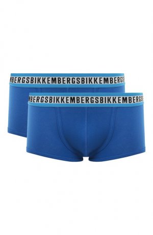 Комплект из двух боксеров Dirk Bikkembergs. Цвет: синий