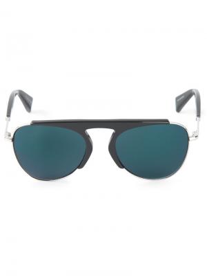 Солнцезащитные очки авиаторы Yohji Yamamoto. Цвет: чёрный