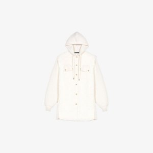 Пальто Gella из искусственного меха с капюшоном , цвет blanc Maje