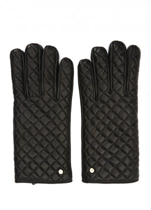Черные мужские кожаные перчатки Emporio Armani