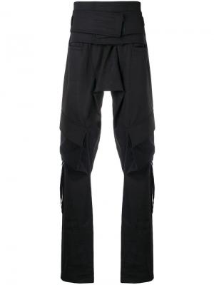 Удлиненные брюки свободного кроя D.Gnak. Цвет: черный