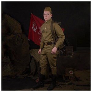Военный костюм солдата ВОВ мужской, 36/146 ТМ ВЗ. Цвет: хаки