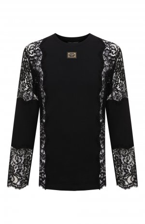 Лонгслив Dolce & Gabbana. Цвет: чёрный