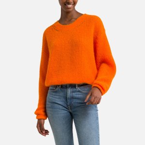 Пуловер LaRedoute. Цвет: оранжевый