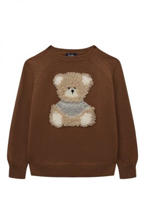 Шерстяной пуловер Il Gufo. Цвет: коричневый