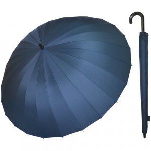Зонт-трость , полуавтомат, купол 121.5 см., 24 спиц, чехол в комплекте, для мужчин, синий MIZU. Цвет: синий