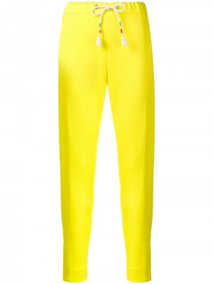 Спортивные брюки с разрезами Mira Mikati. Цвет: желтый