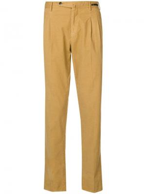 Классические брюки кроя слим Pt01. Цвет: коричневый