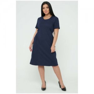 Платье женское класическое,офисный стиль,цвет синий, размер 54 Натали. Цвет: синий