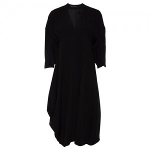 Платье Malloni, размер 46, черный MALLONI. Цвет: черный