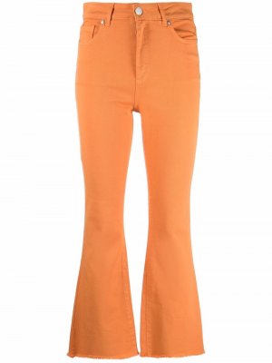 High-waist flared trousers Federica Tosi. Цвет: оранжевый