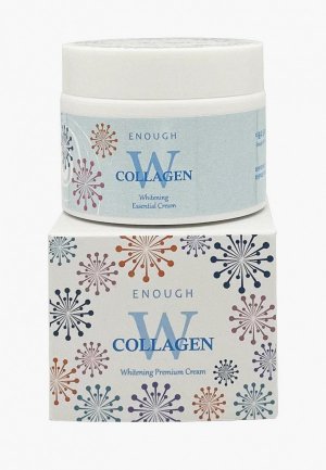 Крем для лица Enough осветляющий с коллагеном W Collagen Whitening Premium Cream, 50 мл. Цвет: голубой
