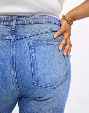 Синие узкие прямые джинсы ASOS DESIGN Curve