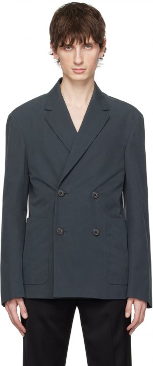 Серый пиджак свободного кроя Dries Van Noten