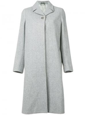 Однобортное пальто Maison Margiela. Цвет: серый
