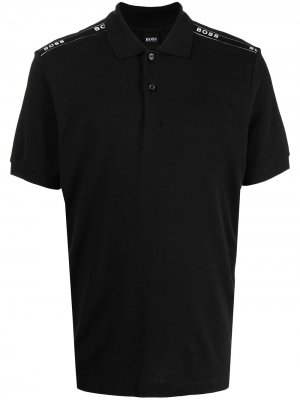 Рубашка поло с логотипом BOSS. Цвет: черный