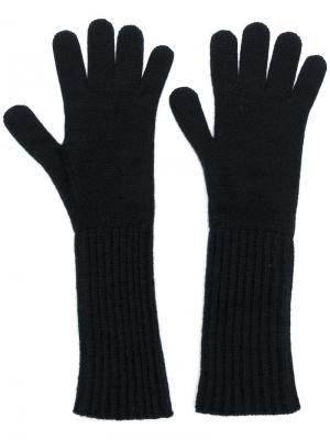 Перчатки средней длины Pringle Of Scotland. Цвет: черный