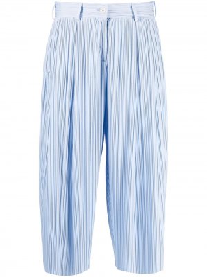 Укороченные брюки со складками Jejia. Цвет: синий